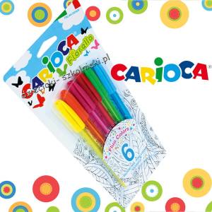 Długopisy Carioca FIORELLA fluo 6 kolorów