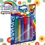 Klej z brokatem 6 kolorów x 13ml FIORELLO