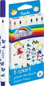 Pisaki do koszulek i tkanin 6 kolorów FIORELLO