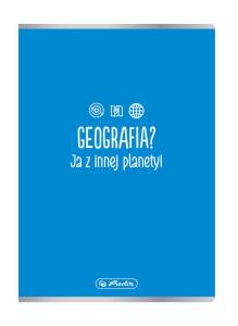 Zeszyt Geografia okładka Soft Touch A5/60k kratka Herlitz