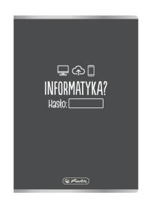 Zeszyt Informatyka okładka Soft Touch A5/60k kratka Herlitz