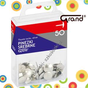 Pinezki srebrne Grand kpl. 50szt