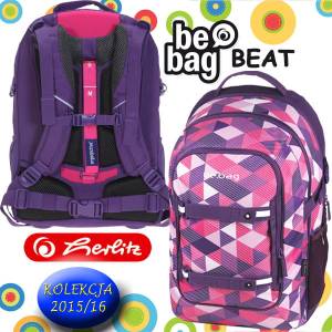 Plecak szkolny Be.Bag BEAT PURPLE CHECKED Herlitz