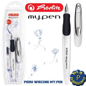 Pióro wieczne my.pen HERLITZ dla praworęcznych BIAŁE