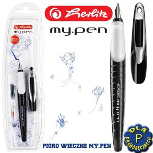 Pióro wieczne my.pen HERLITZ dla praworęcznych CZARNE