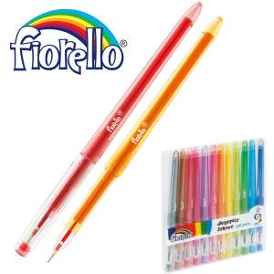 Długopis neonowy 0,5mm zestaw 12 kolorów Fiorello