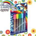 Klej z brokatem CONFETTI 5 kolorów x 13ml FIORELLO