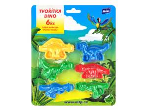 Foremki do plasteliny i mas plastycznyych 3D 6 szt. Dinozaury MFP
