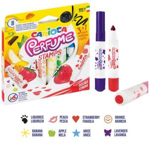 Pisaki zapachowe 3w1 Carioca Perfume Stemple 8 kol.