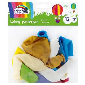Balon pastelowy 30cm zestaw 12 szt. mix kolorów Fiorello