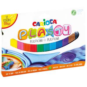Plastelina bezglutenowa 150g Carioca Plasty 12 kolorów