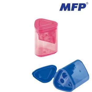 Temperówka trójkątna podwójna Różowa MFP