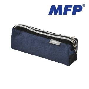 Piórnik kosmetyczka etui 2 zamki granatowy MFP