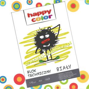 Blok techniczny biały A4/10 kartek 170g/m2