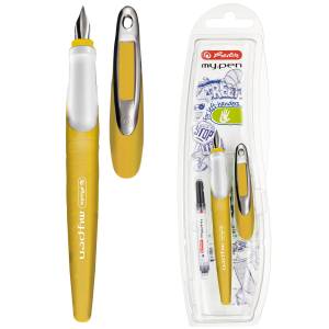 Pióro wieczne my.pen HERLITZ dla leworęcznych musztardowo/białe
