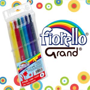 Kredki wykręcane TWIST 6 kolorów FIORELLO GRAND