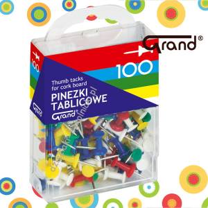 Pinezki do tablic korkowych Grand kpl. 100szt