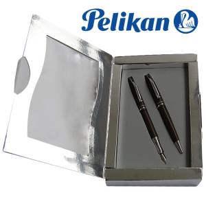 Zestaw długopis + pióro wieczne Pelikan JAZZ AUTUMN Brown