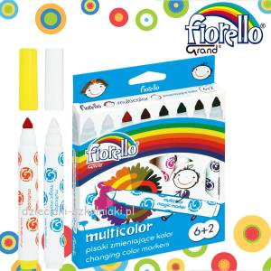 Pisaki Fiorello MULTIKOLOR 6+2 zmieniające kolory