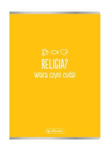 Zeszyt Religia okładka Soft Touch A5/60k kratka Herlitz