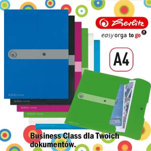 Teczka PP z zatrzaskiem A4 HERLITZ Easy Orga