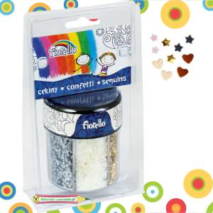 Confetti 6 wzorów w słoiczku 80gr Fiorello