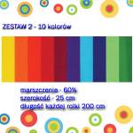 Bibuła marszczona krótka 25cm zestaw 2 10 kol. Fiorello
