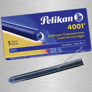 Naboje PELIKAN niebieskie długie GTP kpl. 5szt.