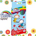 Kredki ołówkowe SUPER SOFT trójkątne 12 kol.Jumbo FIORELLO
