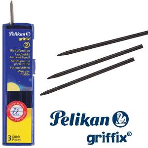 Wkłady grafity rysiki do ołówka GRIFFIX PELIKAN /3szt/